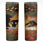 Personalised Panthers Rugby ANZAC Day Skinny Tumbler Last Post Poppy We Will Remember Them