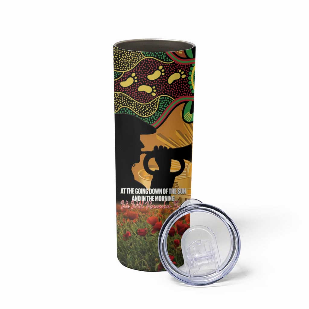 Personalised Panthers Rugby ANZAC Day Skinny Tumbler Last Post Poppy We Will Remember Them