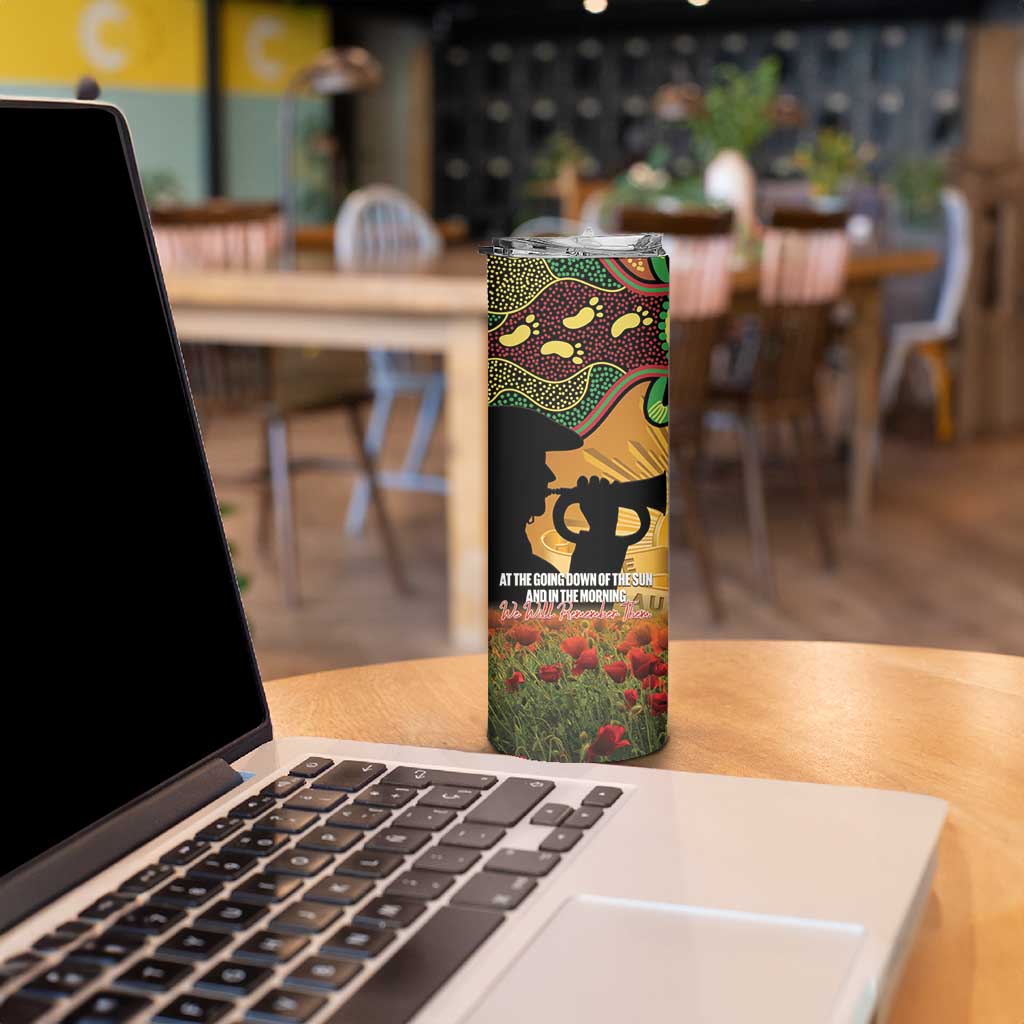 Personalised Panthers Rugby ANZAC Day Skinny Tumbler Last Post Poppy We Will Remember Them