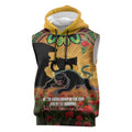 Personalised Panthers Rugby ANZAC Day Sleeveless Hoodie Last Post Poppy We Will Remember Them