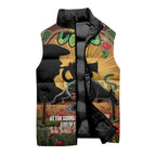 Personalised Panthers Rugby ANZAC Day Sleeveless Puffer Jacket Last Post Poppy We Will Remember Them