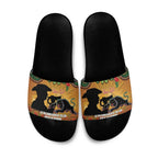 Personalised Panthers Rugby ANZAC Day Slide Sandals Last Post Poppy We Will Remember Them