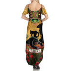 Personalised Panthers Rugby ANZAC Day Summer Maxi Dress Last Post Poppy We Will Remember Them