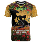 Personalised Panthers Rugby ANZAC Day T Shirt Last Post Poppy We Will Remember Them
