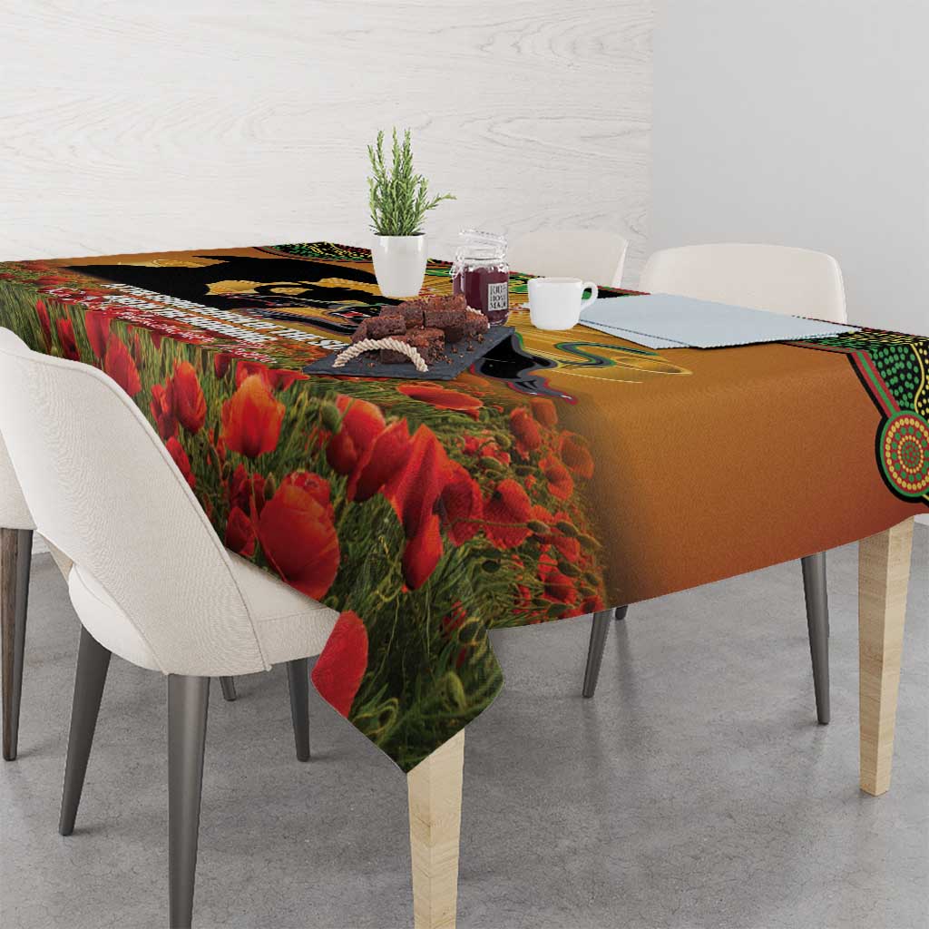 Personalised Panthers Rugby ANZAC Day Tablecloth Last Post Poppy We Will Remember Them