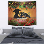 Personalised Panthers Rugby ANZAC Day Tapestry Last Post Poppy We Will Remember Them