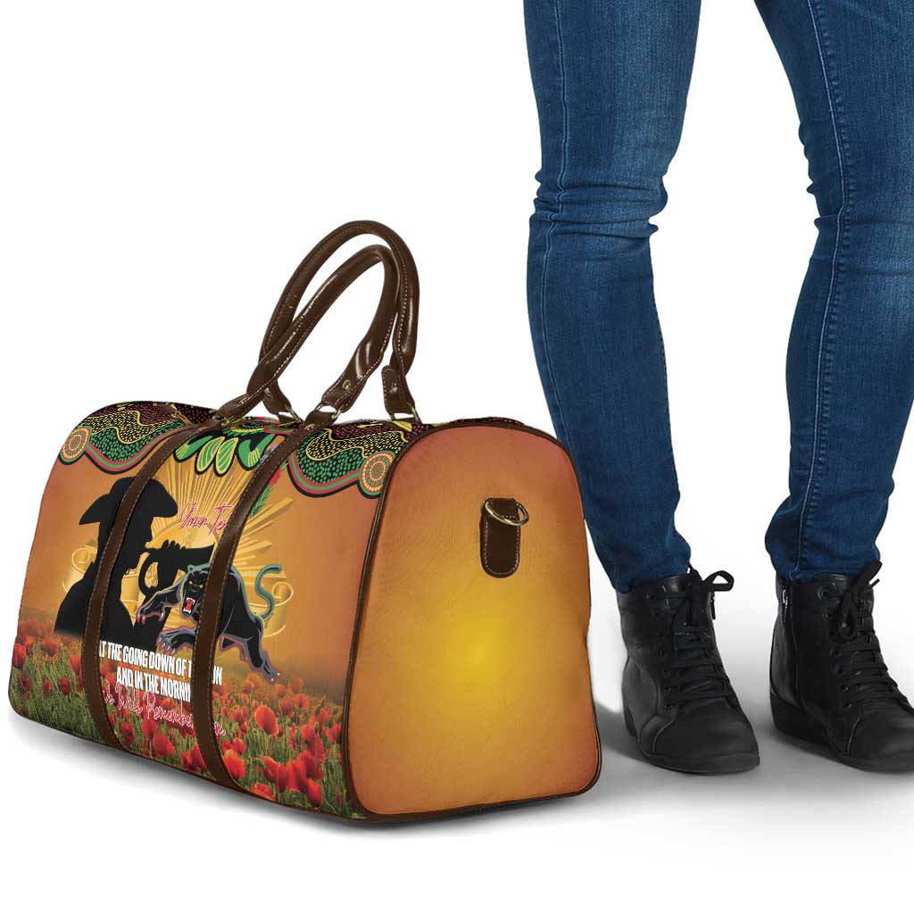 Personalised Panthers Rugby ANZAC Day Travel Bag Last Post Poppy We Will Remember Them