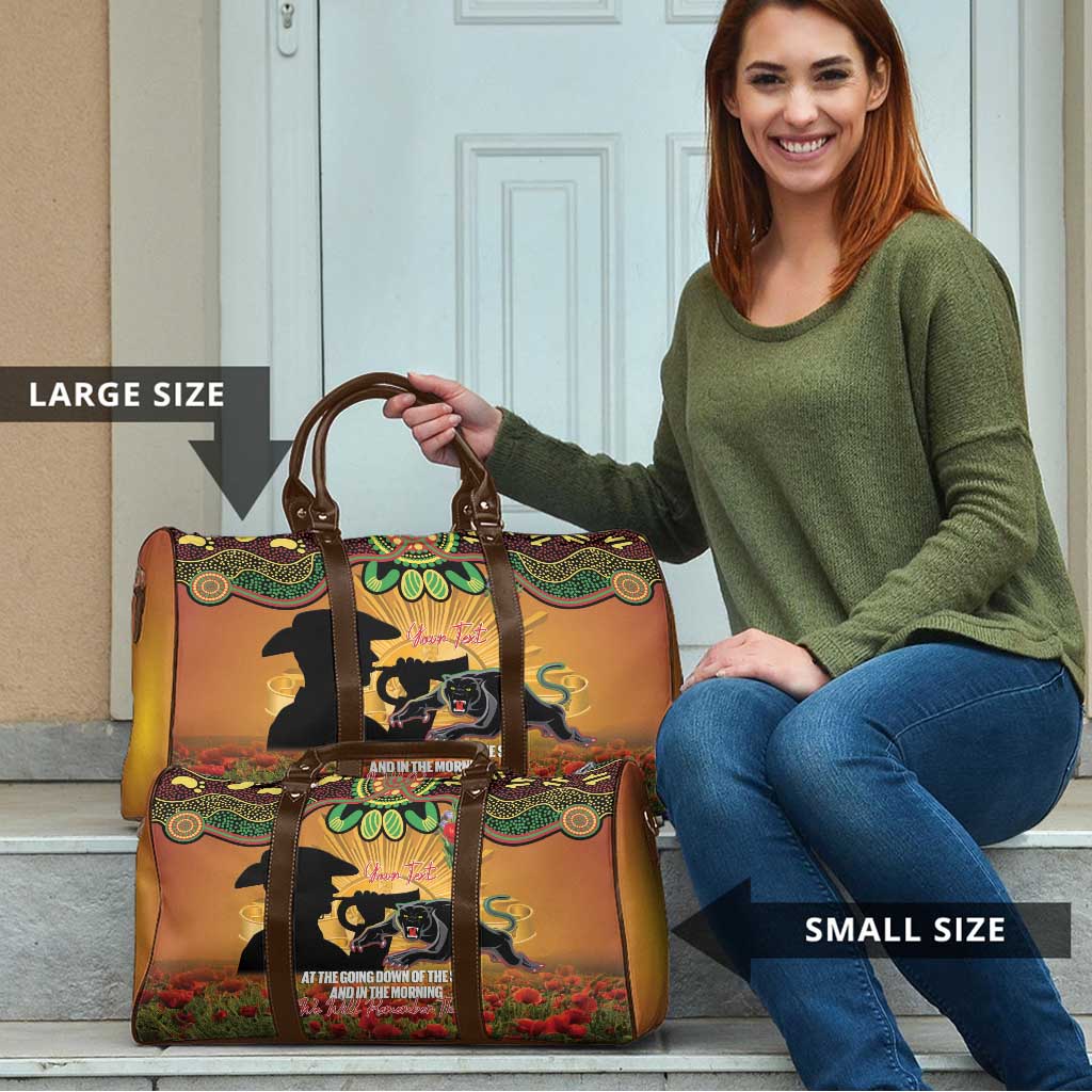Personalised Panthers Rugby ANZAC Day Travel Bag Last Post Poppy We Will Remember Them