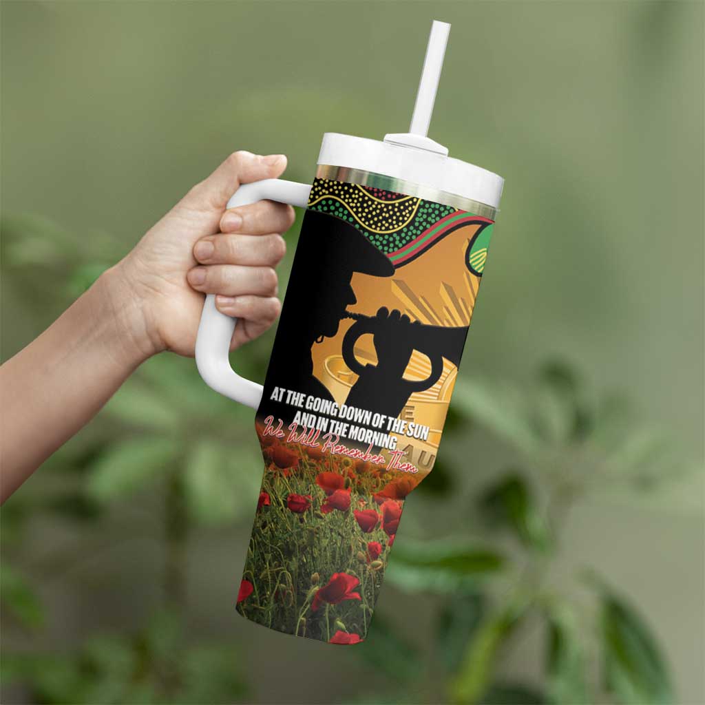 Personalised Panthers Rugby ANZAC Day Tumbler With Handle Last Post Poppy We Will Remember Them