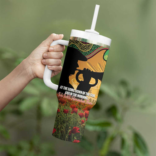 Personalised Panthers Rugby ANZAC Day Tumbler With Handle Last Post Poppy We Will Remember Them