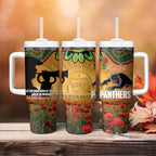 Personalised Panthers Rugby ANZAC Day Tumbler With Handle Last Post Poppy We Will Remember Them