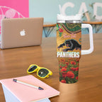 Personalised Panthers Rugby ANZAC Day Tumbler With Handle Last Post Poppy We Will Remember Them