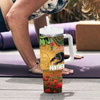 Personalised Panthers Rugby ANZAC Day Tumbler With Handle Last Post Poppy We Will Remember Them