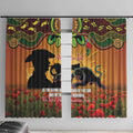 Personalised Panthers Rugby ANZAC Day Window Curtain Last Post Poppy We Will Remember Them