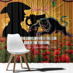 Personalised Panthers Rugby ANZAC Day Window Curtain Last Post Poppy We Will Remember Them