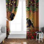 Personalised Panthers Rugby ANZAC Day Window Curtain Last Post Poppy We Will Remember Them