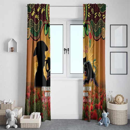 Personalised Panthers Rugby ANZAC Day Window Curtain Last Post Poppy We Will Remember Them