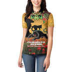 Personalised Panthers Rugby ANZAC Day Women Polo Shirt Last Post Poppy We Will Remember Them