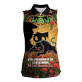 Personalised Panthers Rugby ANZAC Day Women Sleeveless Polo Shirt Last Post Poppy We Will Remember Them