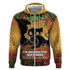Personalised Panthers Rugby ANZAC Day Zip Hoodie Last Post Poppy We Will Remember Them