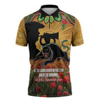 Personalised Panthers Rugby ANZAC Day Zipper Polo Shirt Last Post Poppy We Will Remember Them