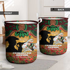 Personalised Rabbitohs Rugby ANZAC Day Laundry Basket Last Post Poppy We Will Remember Them