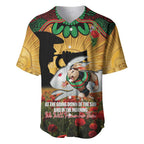 Personalised Rabbitohs Rugby ANZAC Day Baseball Jersey Last Post Poppy We Will Remember Them