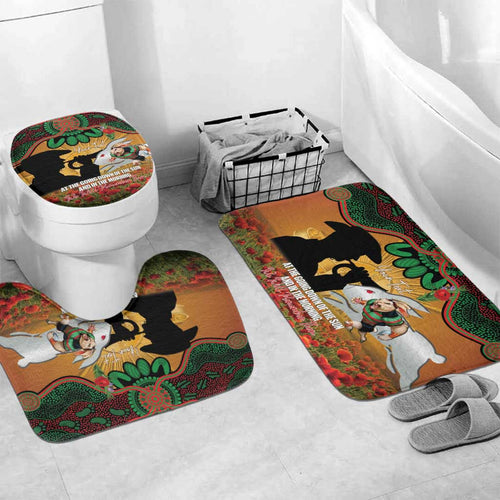 Personalised Rabbitohs Rugby ANZAC Day Bathroom Set Last Post Poppy We Will Remember Them