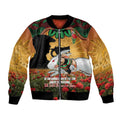 Personalised Rabbitohs Rugby ANZAC Day Bomber Jacket Last Post Poppy We Will Remember Them