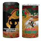 Personalised Rabbitohs Rugby ANZAC Day 4 in 1 Can Cooler Tumbler Last Post Poppy We Will Remember Them