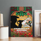 Personalised Rabbitohs Rugby ANZAC Day Canvas Wall Art Last Post Poppy We Will Remember Them
