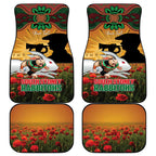 Personalised Rabbitohs Rugby ANZAC Day Car Mats Last Post Poppy We Will Remember Them