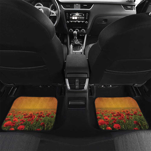 Personalised Rabbitohs Rugby ANZAC Day Car Mats Last Post Poppy We Will Remember Them