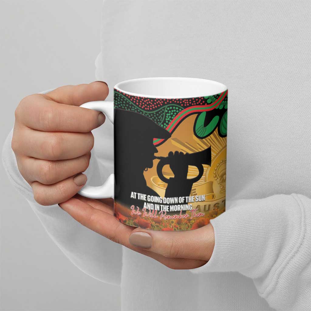 Personalised Rabbitohs Rugby ANZAC Day Ceramic Mug Last Post Poppy We Will Remember Them