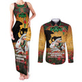 Personalised Rabbitohs Rugby ANZAC Day Couples Matching Tank Maxi Dress and Long Sleeve Button Shirt Last Post Poppy We Will Remember Them