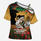 Personalised Rabbitohs Rugby ANZAC Day Cross Shoulder Shirt Last Post Poppy We Will Remember Them
