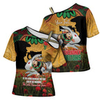 Personalised Rabbitohs Rugby ANZAC Day Cross Shoulder Shirt Last Post Poppy We Will Remember Them