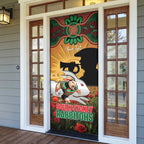 Personalised Rabbitohs Rugby ANZAC Day Door Cover Last Post Poppy We Will Remember Them