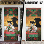 Personalised Rabbitohs Rugby ANZAC Day Door Cover Last Post Poppy We Will Remember Them