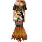 Personalised Rabbitohs Rugby ANZAC Day Family Matching Mermaid Dress and Hawaiian Shirt Last Post Poppy We Will Remember Them