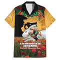 Personalised Rabbitohs Rugby ANZAC Day Family Matching Summer Maxi Dress and Hawaiian Shirt Last Post Poppy We Will Remember Them