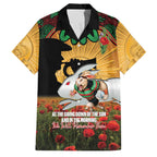 Personalised Rabbitohs Rugby ANZAC Day Family Matching Tank Maxi Dress and Hawaiian Shirt Last Post Poppy We Will Remember Them