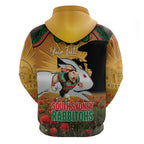 Personalised Rabbitohs Rugby ANZAC Day Hoodie Last Post Poppy We Will Remember Them