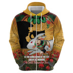 Personalised Rabbitohs Rugby ANZAC Day Hoodie Last Post Poppy We Will Remember Them