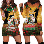 Personalised Rabbitohs Rugby ANZAC Day Hoodie Dress Last Post Poppy We Will Remember Them