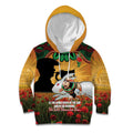 Personalised Rabbitohs Rugby ANZAC Day Kid Hoodie Last Post Poppy We Will Remember Them