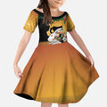 Personalised Rabbitohs Rugby ANZAC Day Kid Short Sleeve Dress Last Post Poppy We Will Remember Them