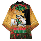 Personalised Rabbitohs Rugby ANZAC Day Kimono Last Post Poppy We Will Remember Them