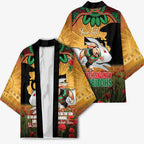 Personalised Rabbitohs Rugby ANZAC Day Kimono Last Post Poppy We Will Remember Them