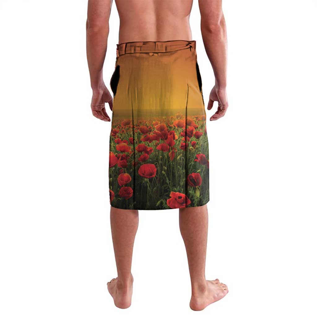 Personalised Rabbitohs Rugby ANZAC Day Lavalava Last Post Poppy We Will Remember Them